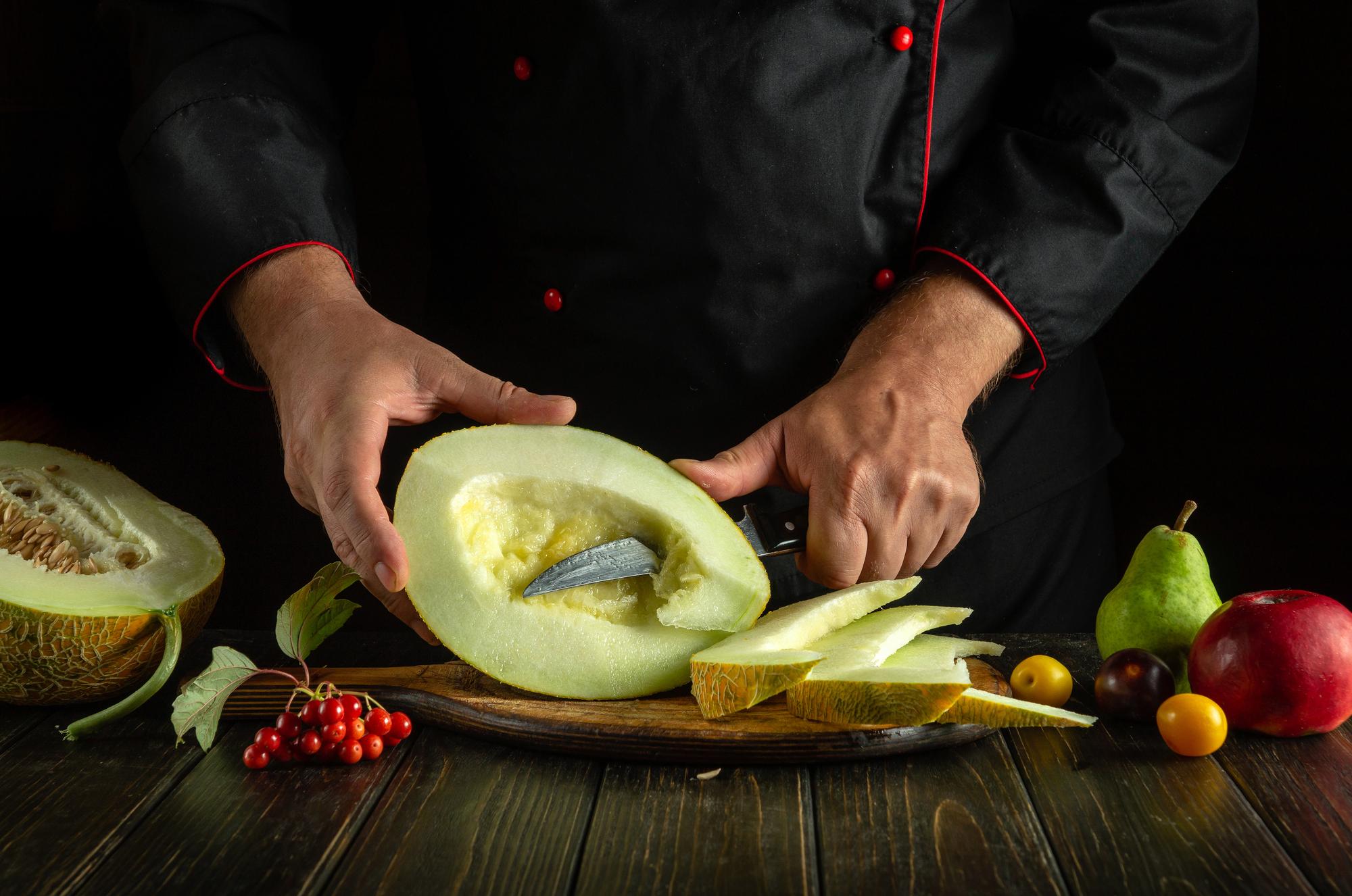 Chef preparing seasonal vegetables